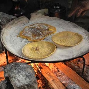 tortillas on a comal