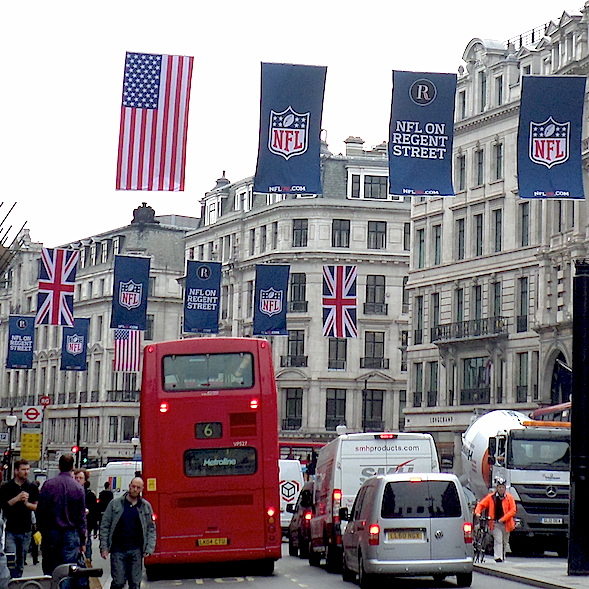 Regent Street with NFL banners