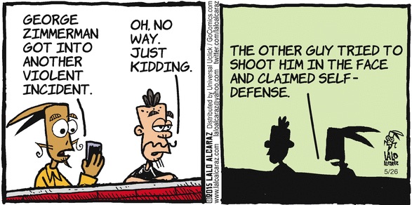 La Cucaracha: The George Zimmerman saga continues (toon) - POCHO